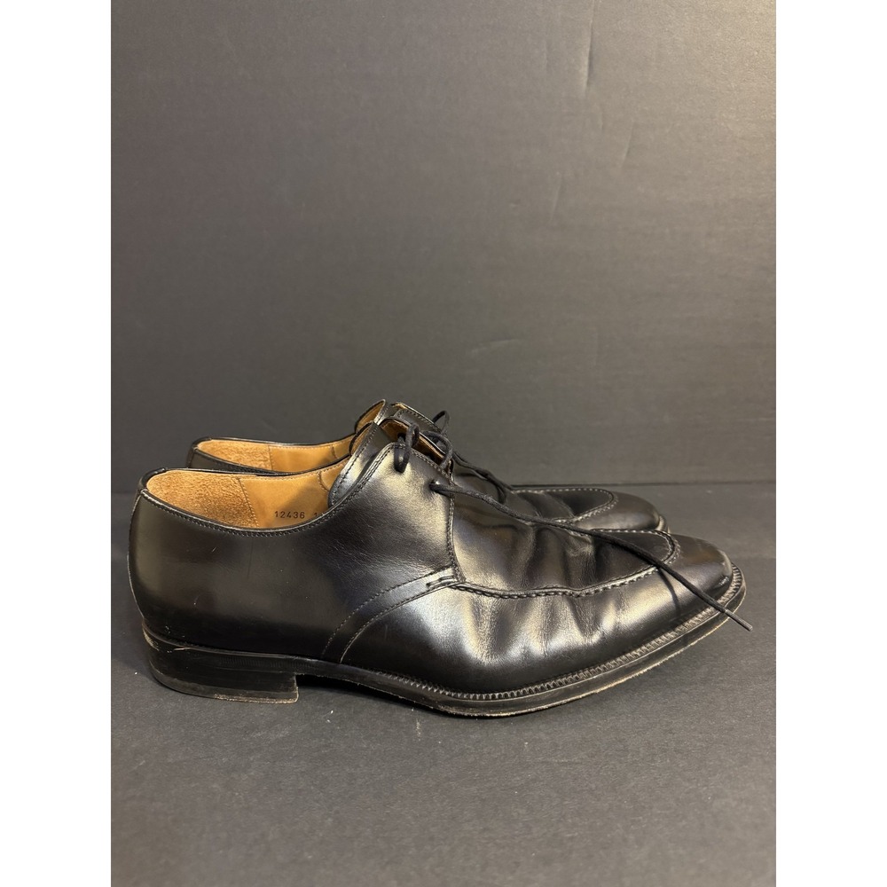 Magnanni Shoes Mens Size 11 Black Leather Oxford Dress EU44.5 Formal Spain 12436